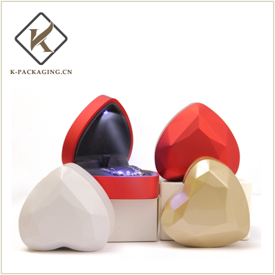 Heart Shape Rubber Painting Ring Box
