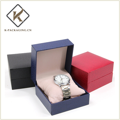 Plastic Watch Box with Leatherette paper