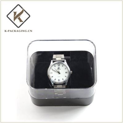 Transparent plastic watch box