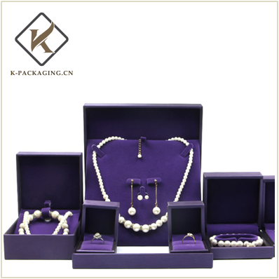 PU Jewellery box set purple color 