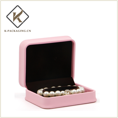 Pink color PU jewelry box
