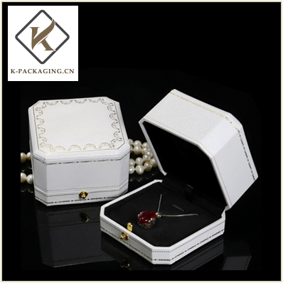 Gloden edge white color Jewelry box