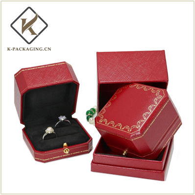 Gloden edge RED color Jewelry box 