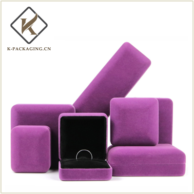 Cambered Purple Velvet Iron jewellery box 