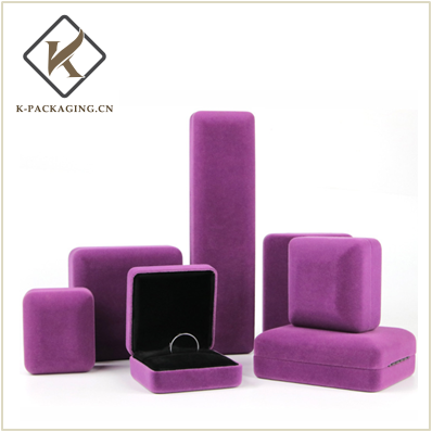 Cambered Purple Velvet Iron jewellery box 