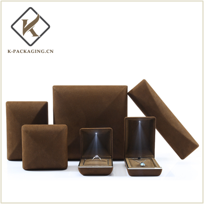 Coffee color High quality microfiber leather jewellery packaging