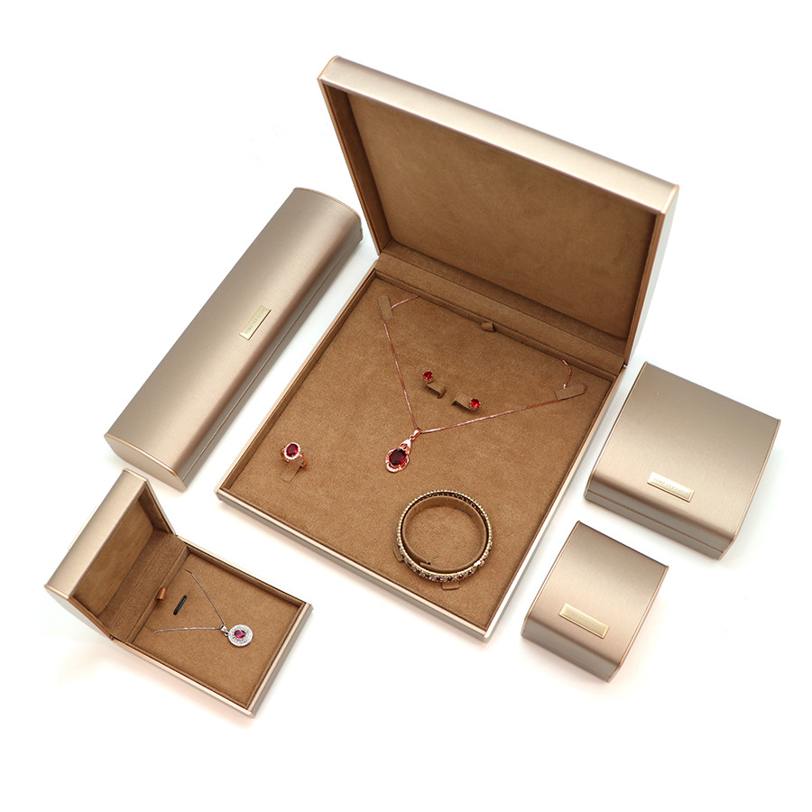 Gold - Toned Jewelry Box Set - Luxury Storage for Necklaces, Rings & Bracelets