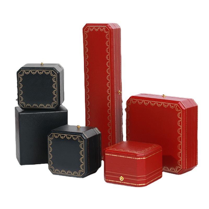 Embossed Leather Jewelry Box Set
