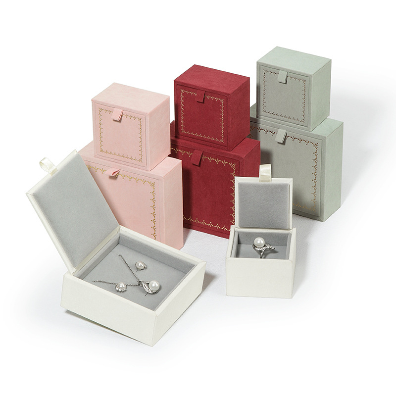 Embroidered Multi - Color Jewelry Box Set