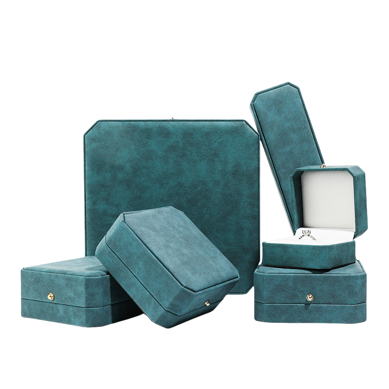 Vintage - Style Teal Jewelry Box Set