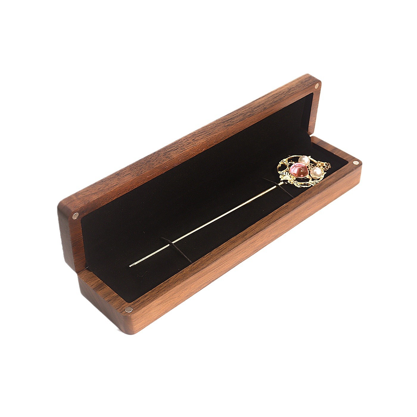 olid Black Walnut Jewelry Boxes for Necklaces, Hairpins, Earrings and Bracelets