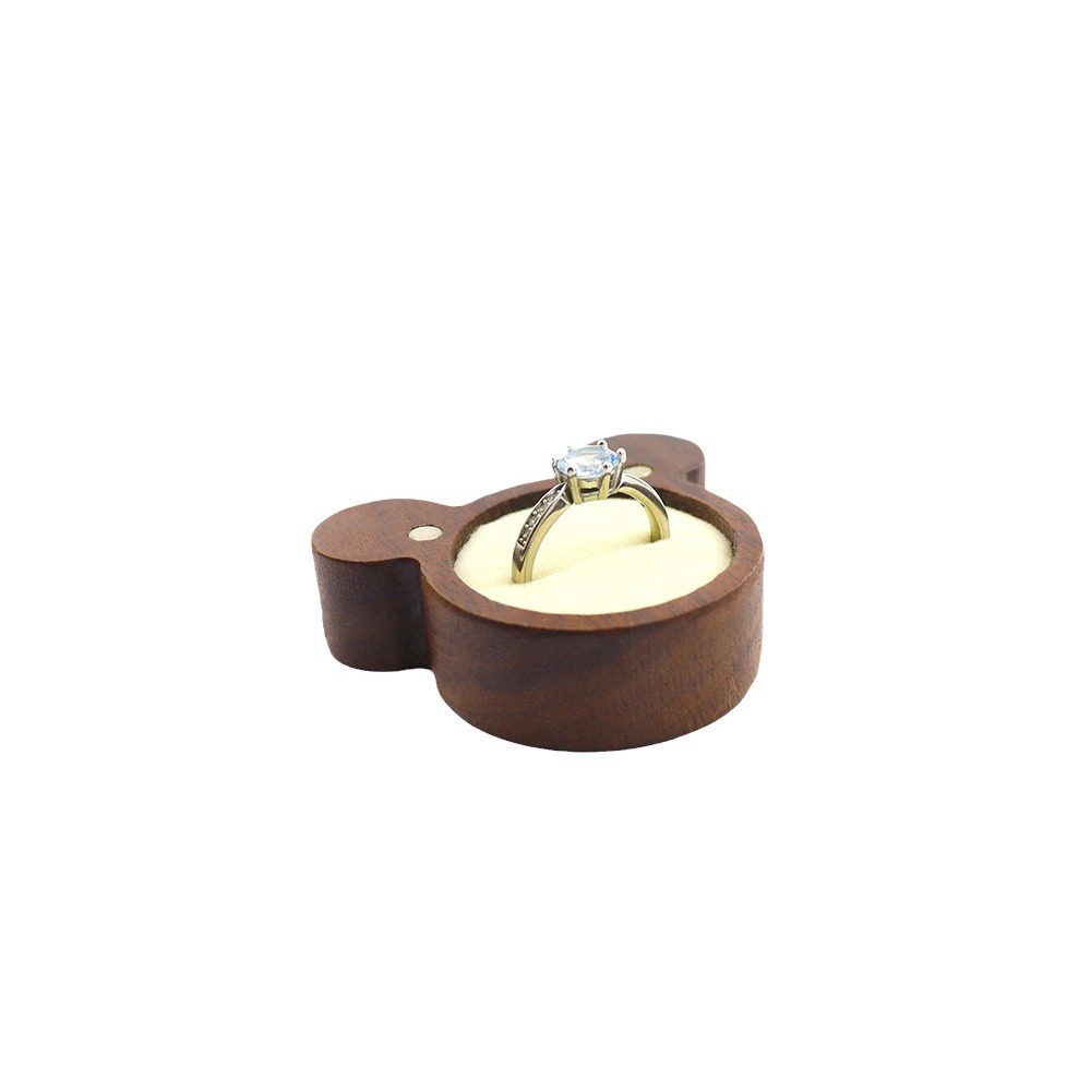 Solid Wood Miniature Jewelry Box - Retro - style Storage for Necklaces, Earrings and Rings
