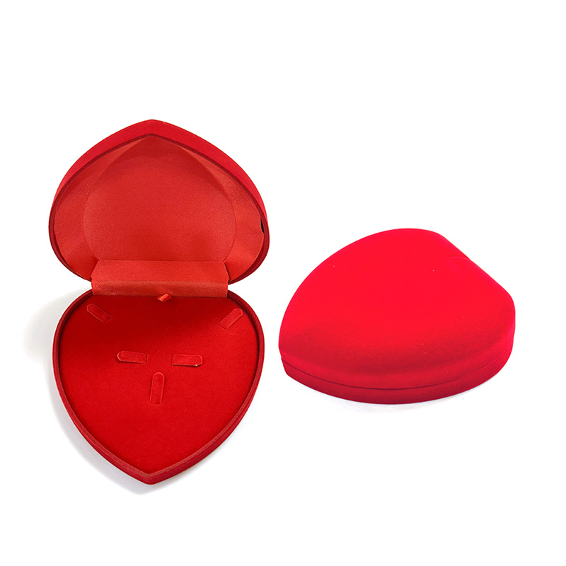 Customized Flocked Heart - shaped Jewelry Boxes