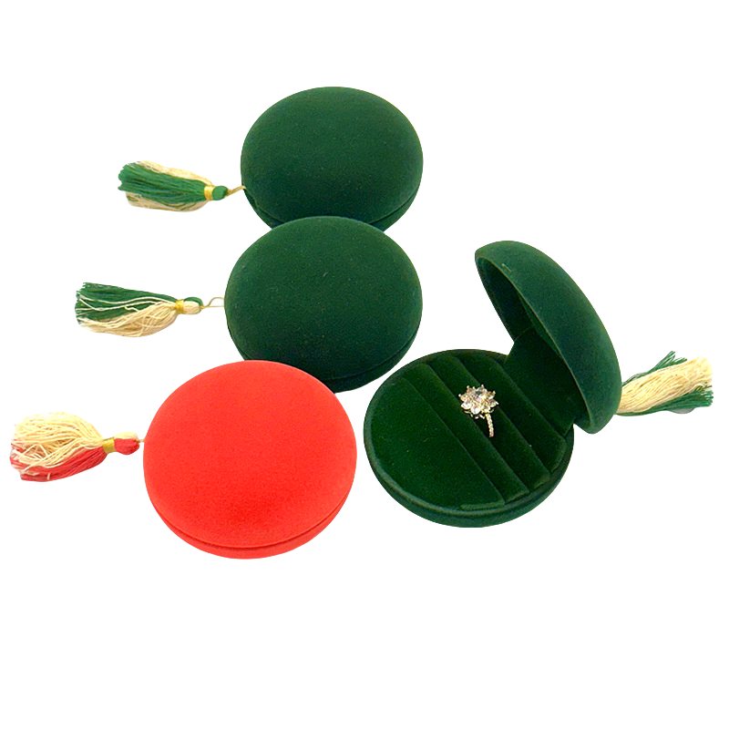 Flocked Jewelry Boxes Set: Ring Boxes, Necklace Boxes, Couple - Ring Gift Boxes & Earring Storage Boxes