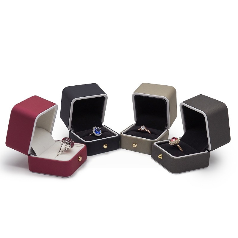 High - end PU Leather Jewelry Gift Box for Wedding Rings, Bracelets and Necklaces