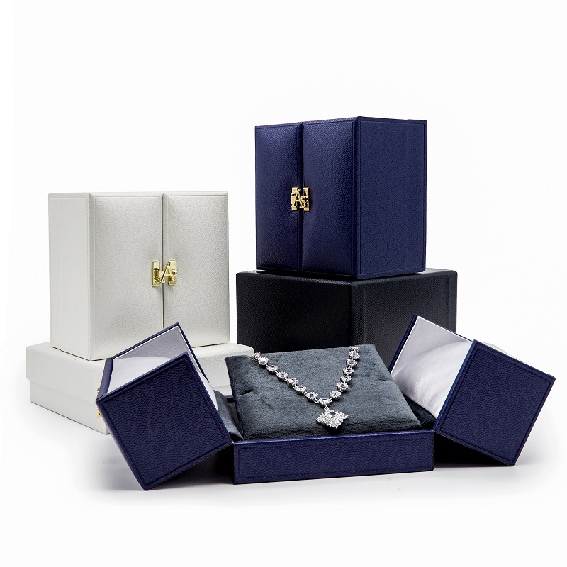 Fashionable New - style High - end Double - door Jewelry Box for Diamond Rings, Necklaces and Bracelets