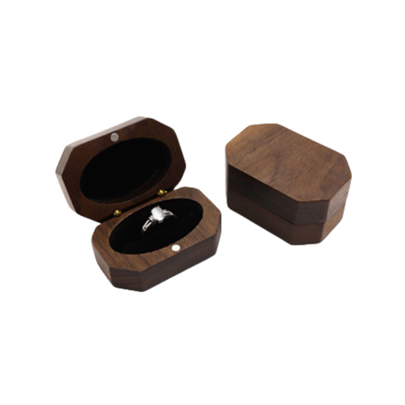 Luxury Creative Retro - style Wooden Jewelry Boxes for Engagement and Wedding Rings